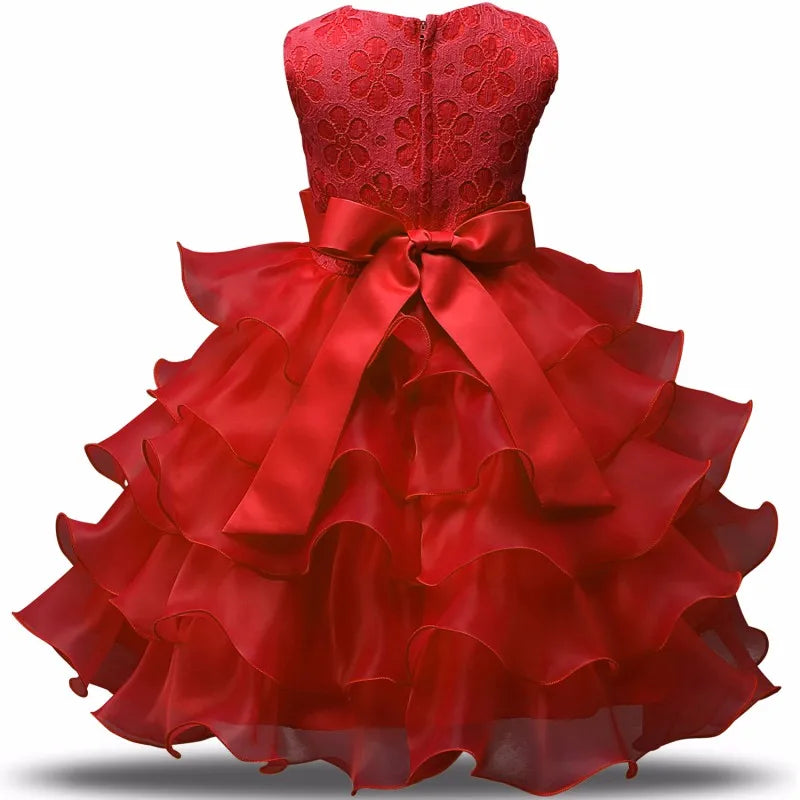 Flower Girl Dress For Wedding Baby Girl 2-8 Years Birthday Outfits Children's Girls First Communion Dresses Girl Kids Party Wear
