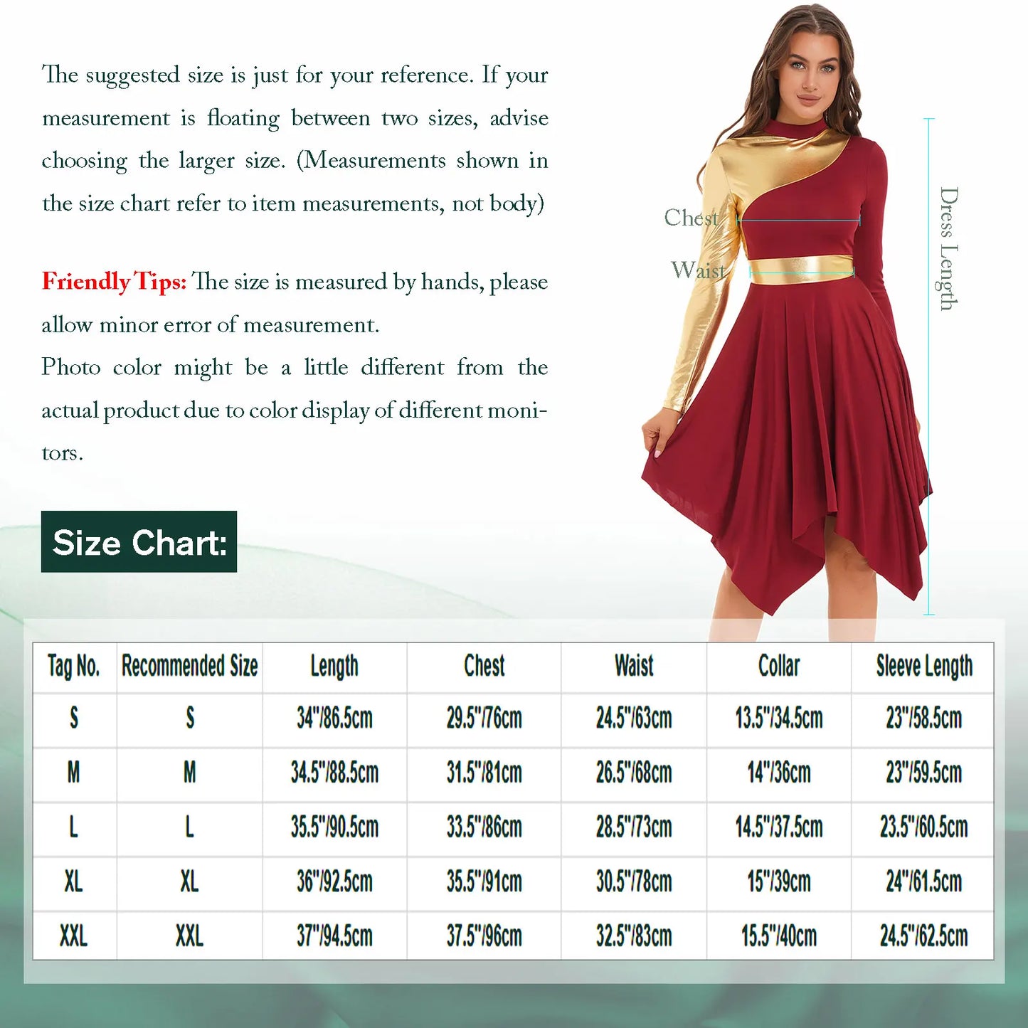 Women Worship Robe Lyrical Praise Dance Costume Modern Dress Adults Liturgical Celebration of Spirit Dancewear Performance Dress