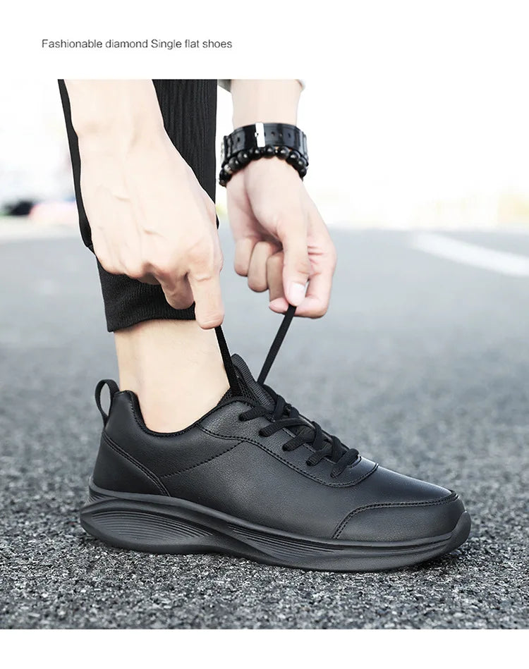 Women Men Shoes 2024 Autumn PU Leather Men's Sneakers Non-slip Casual Footwear Trainer Men Tenis Masculino Zapatillas Hombre
