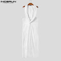 Summer Rompers Men Jumpsuits INCERUN Fashion Sleeveless Tops Bottoms Oversize Casual Pants Men's Clothing Overalls Streetwear
