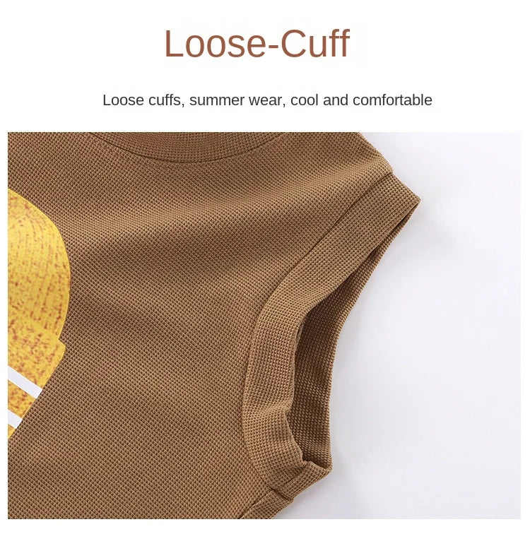 Summer New Children's Vest Set Boys Sleeveless Top Shorts Summer Two-piece Kids Clothing Vest T-shirt +shorts Pants 2pcs/set