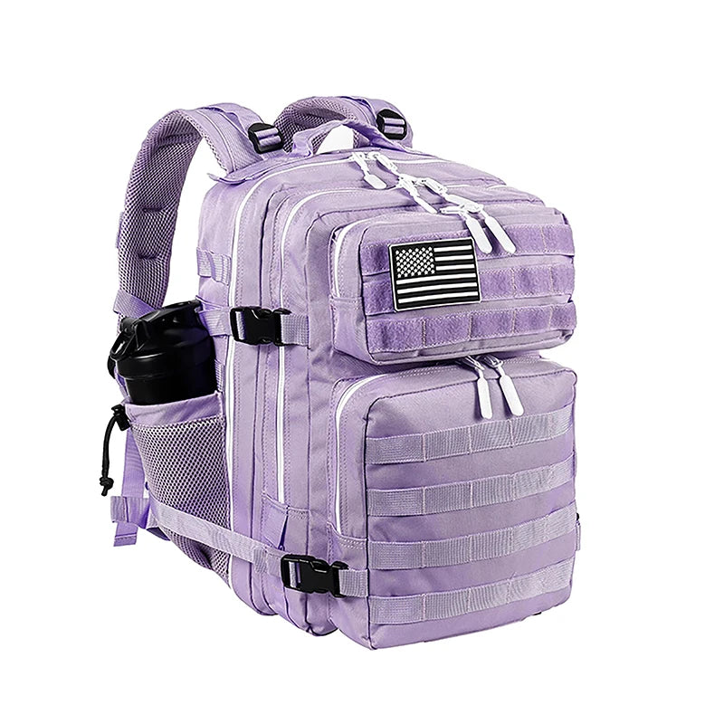 LHI 45L/35L/25L Tactical Backpack for Men and Women Waterproof Athlete Gym Outdoor Bag Travel Hiking Rucksack with Bottle Holder