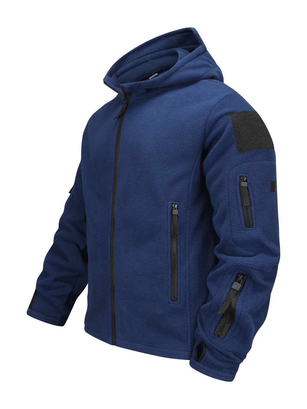 Men's Winter Warm Fleece Wool Windproof Waterproof Hiking Jacket Outdoor Hooded Ski Mountaineering Jacket