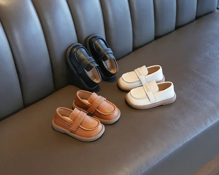 Baby Boys Casual Shoes for Wedding Party Fashion 2025 Spring Autumn Toddlers Kids Leather Shoes Slip-on Loafers Soft Flats New