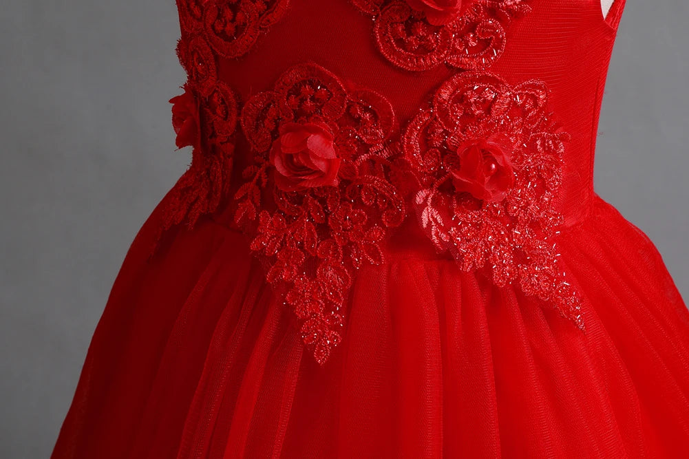 A train skirt Girl'S Sleeveless dresses  Tails Show dress Princess dress