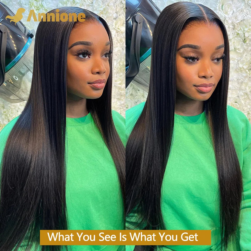 30 inch Glueless Wigs Human Hair Ready To Wear 6X4 Brazilian Straight HD Lace Front Human Hair Wig 100% Human Hair Wigs Glueless