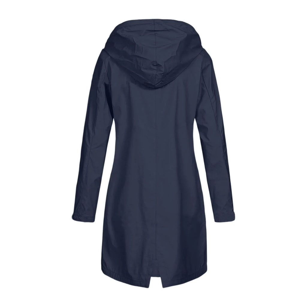2025 New Long-sleeved Raincoat Zipper Women's Jacket Outdoor Hooded Mountaineering Jacket Waterproof and Windproof Coats
