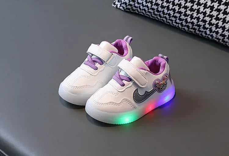 Tenis Children Led Shoe Boys Girls Lighted Sneakers Glowing Shoe for Kids Soft Soled Breathable Casual Infant Toddler Baby Shoes