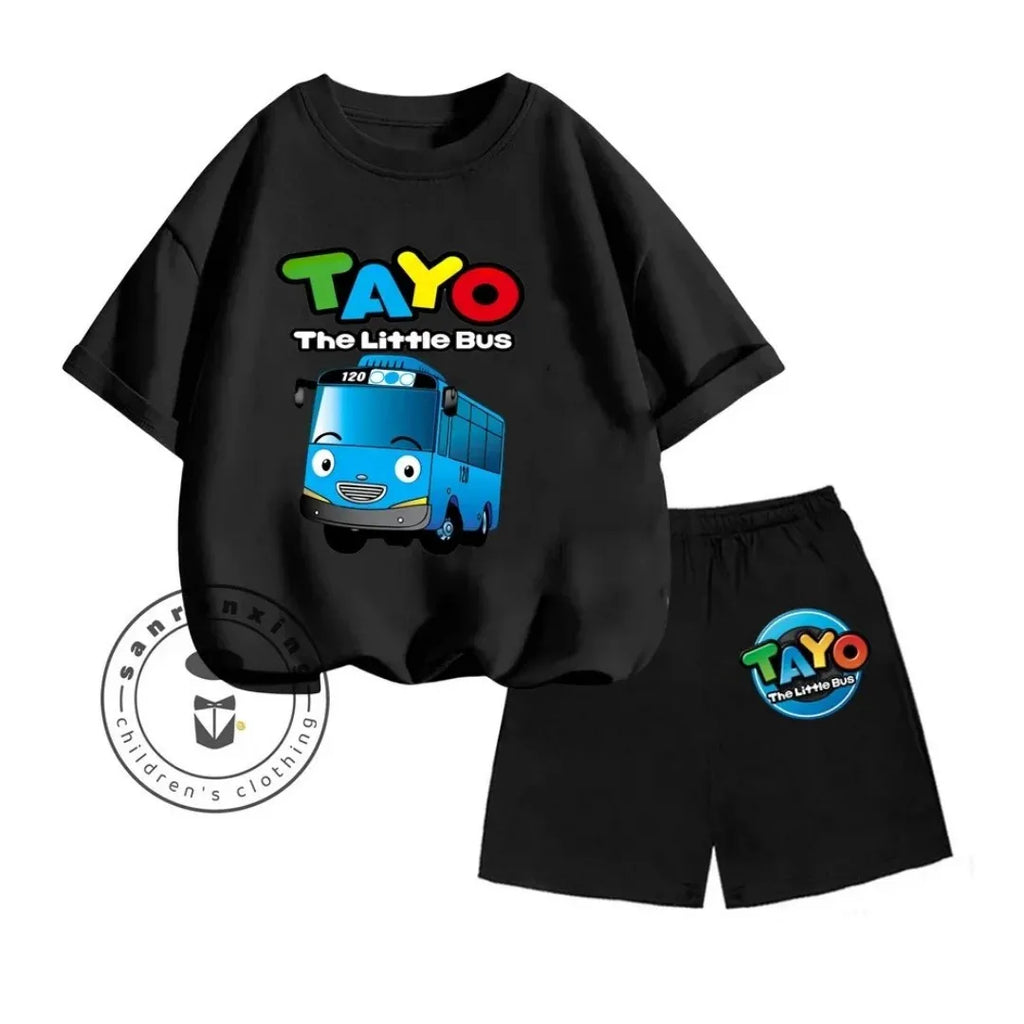 2025 summer new children's T-shirt set, boys' summer short sleeved shorts two-piece set, children's set, breathable sportswear s