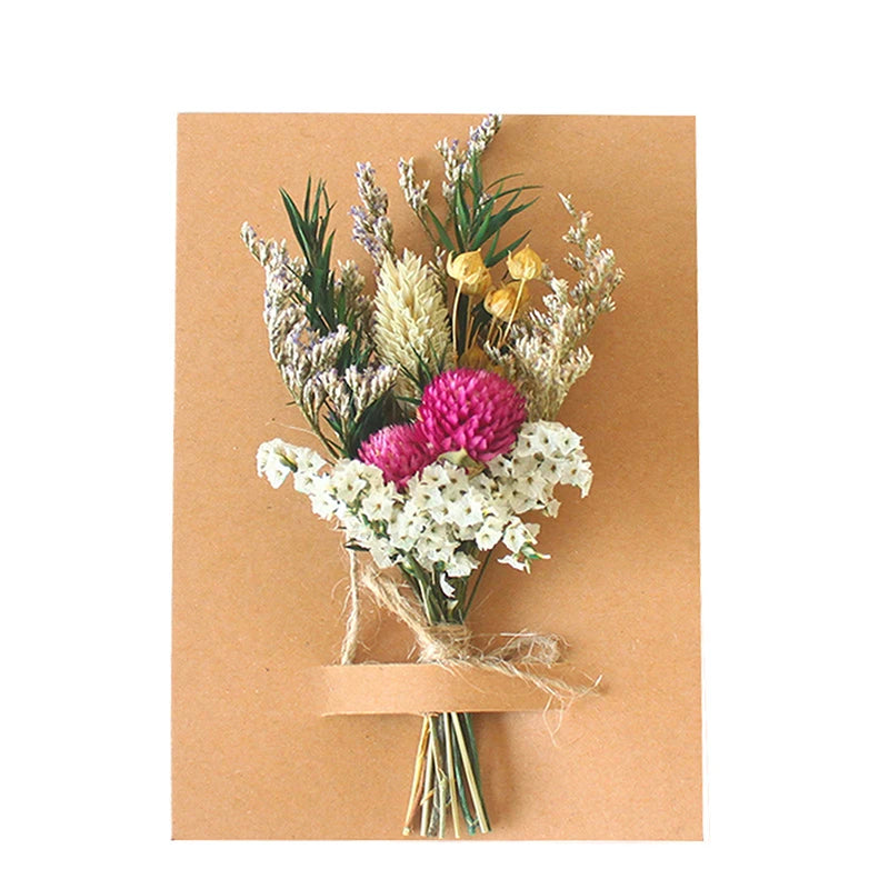Mini Natural Dry Flowers Bouquet Bridesmaid Boutonnieres Christmas Wedding Decor Valentine's Day DIY Floral Materials