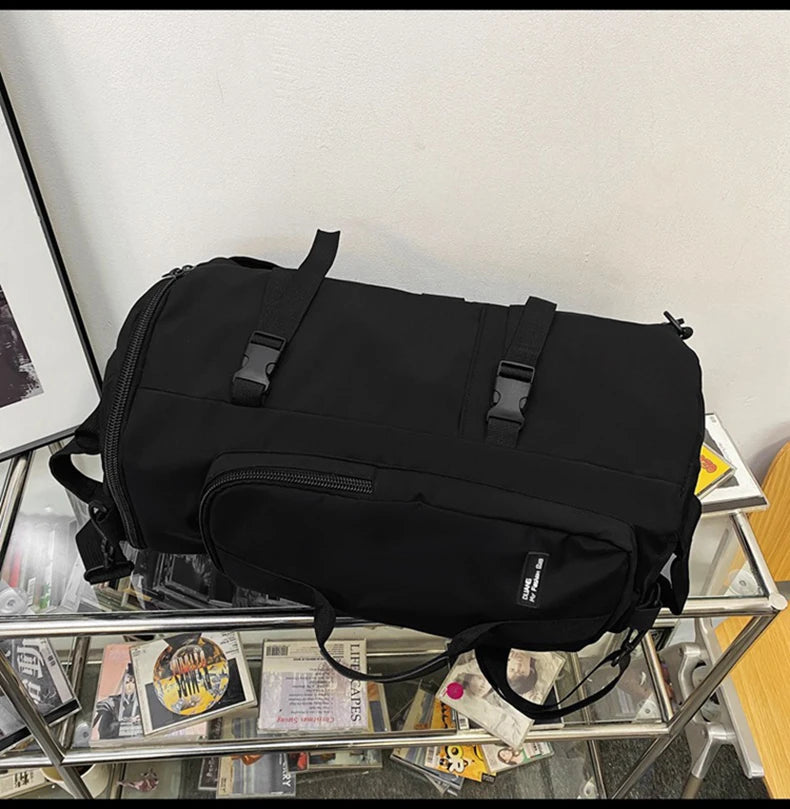 Men Large Travel Shoulder Bag Waterproof Sport Duffle Backpack Outdoor Luggage Pack Trip Bucket Rucksack Function Mochila XA380C