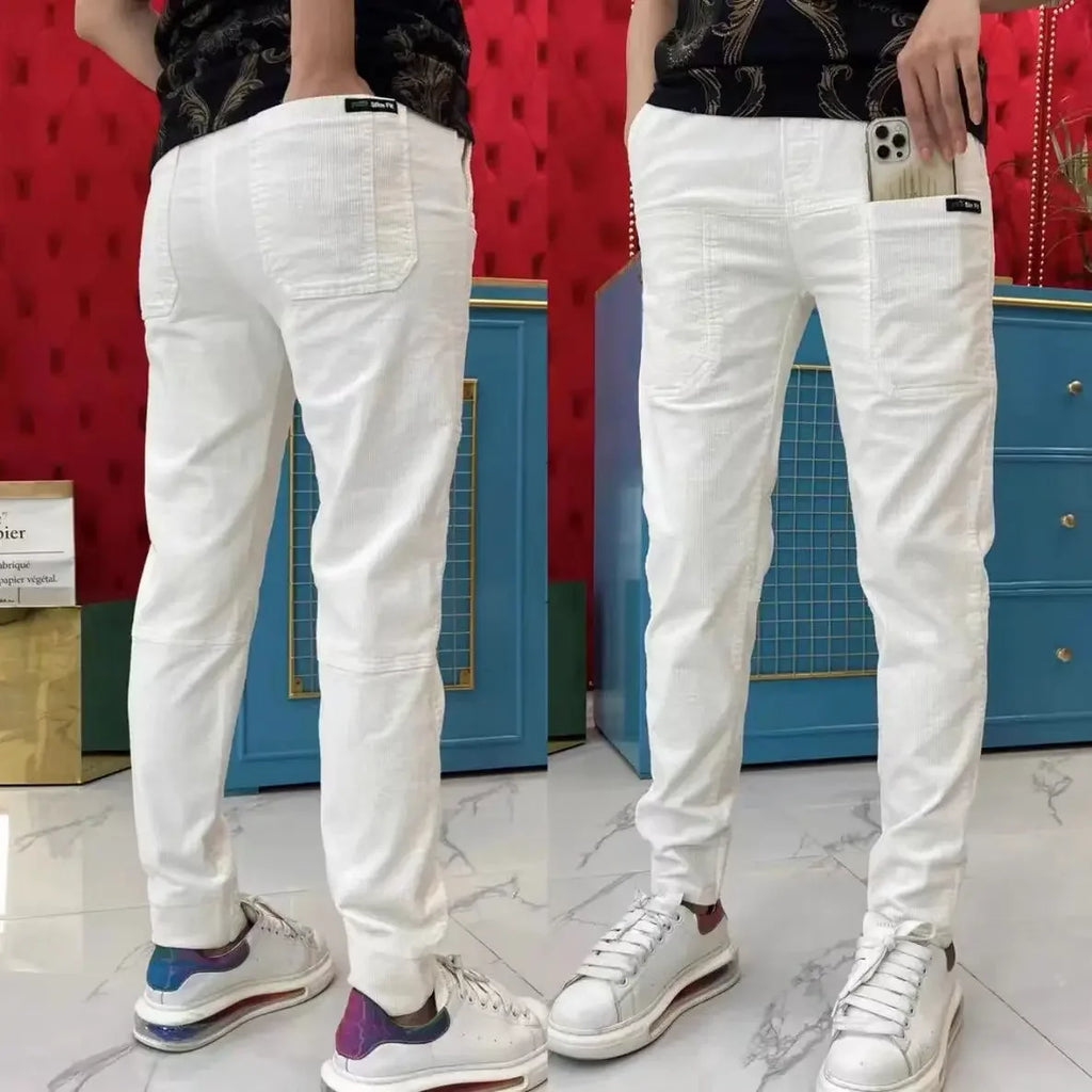 Autumn Winter Male Trousers Loose Work Harem Formal Baggy Corduroy Men's Casual Pants Dress Low Price Stylish High Quality Sale