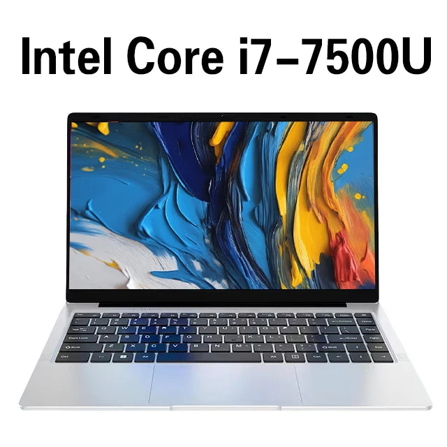 Windows 11 14.1 inch Laptop Computer intel i7 7500U Intel A3950 Laptops 1080P 12GB DDR4 1TB 2TB SSD Portable i7 Laptop Notebook