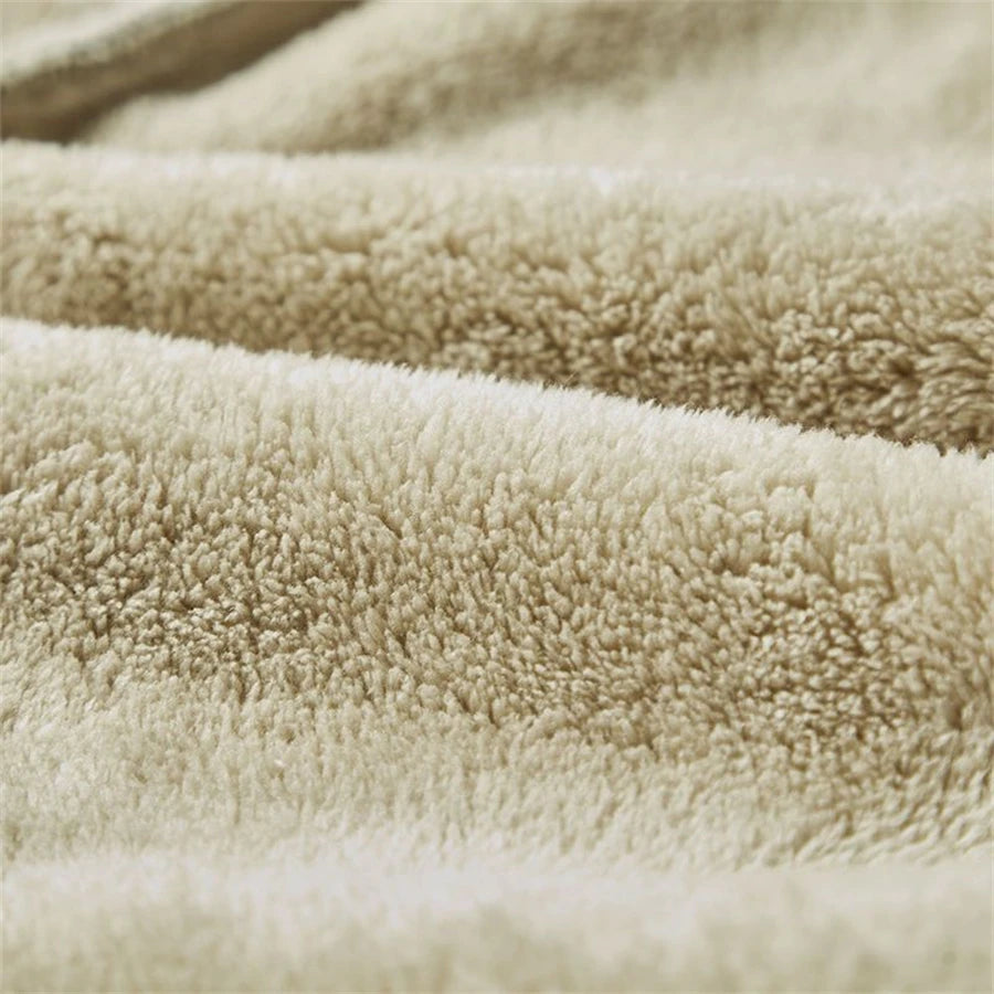 Winter Lambwool Lined 2 Pieces Sets Hooded Thicken Sweatshirt Tracksuit High Waist Harem Pant Suits Velvet Snow Wear Warm Outfit