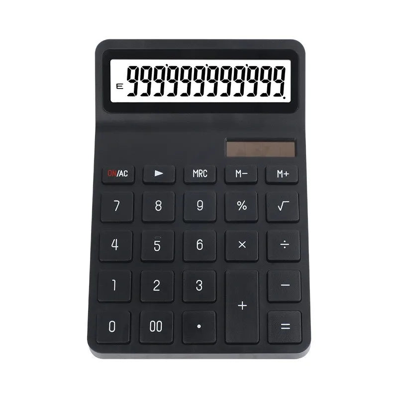 Solar Calculator with Dual Power Supply, 12 Digits, Electronic Calculator, Home, Office, School, Financial, accounting Tools