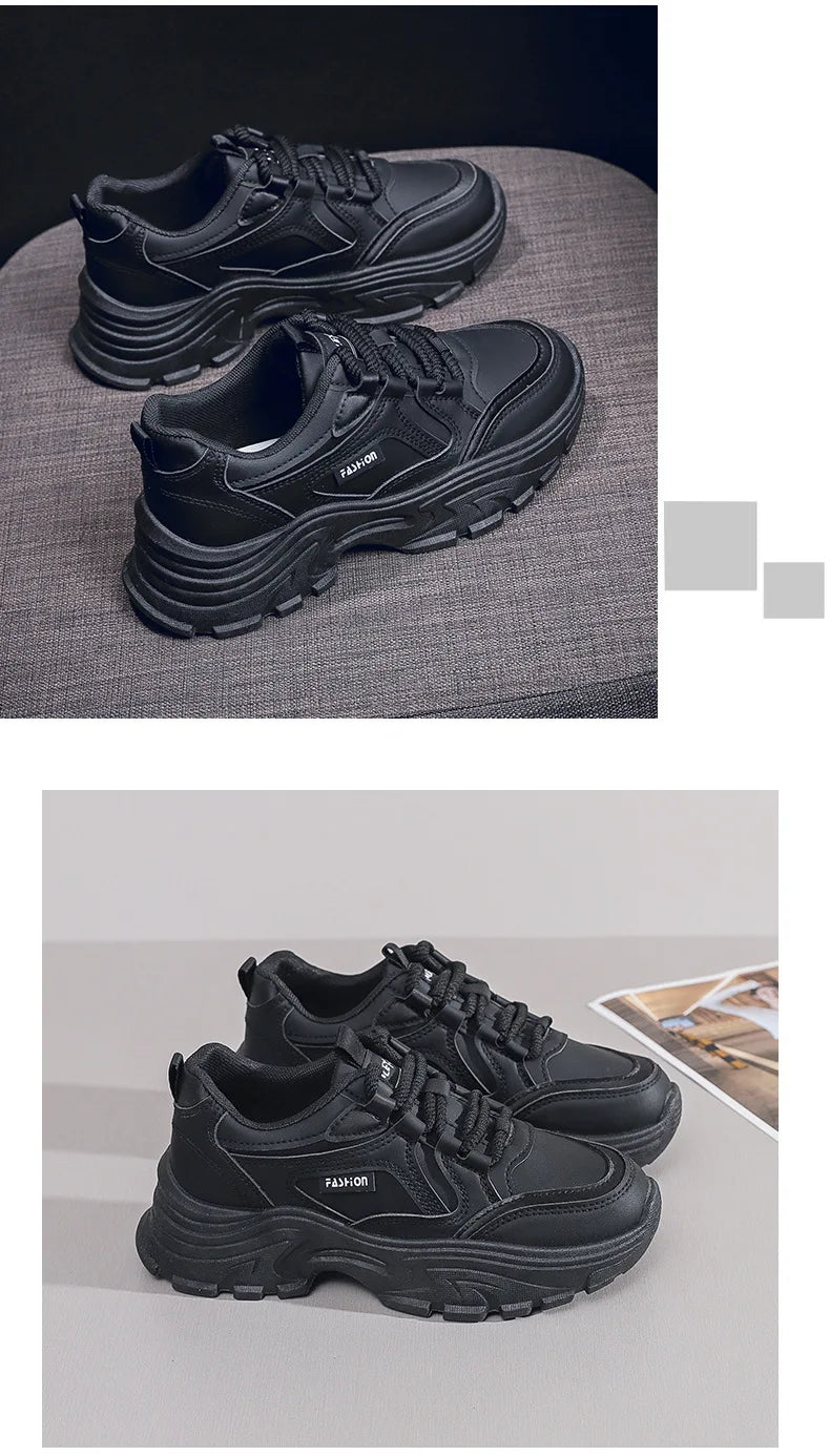 Sneakers for Women Autumn New Style, Korean Version Versatile Thick-Soled Single Shoes, Sports Shoes Running Casual Shoes
