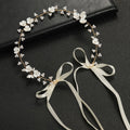 Bridal Wedding Headbands Handmade Bride Tiaras Shiny Rhinestone Flower Hairband Bridal Headpeice Hair Accessories For Women Girl