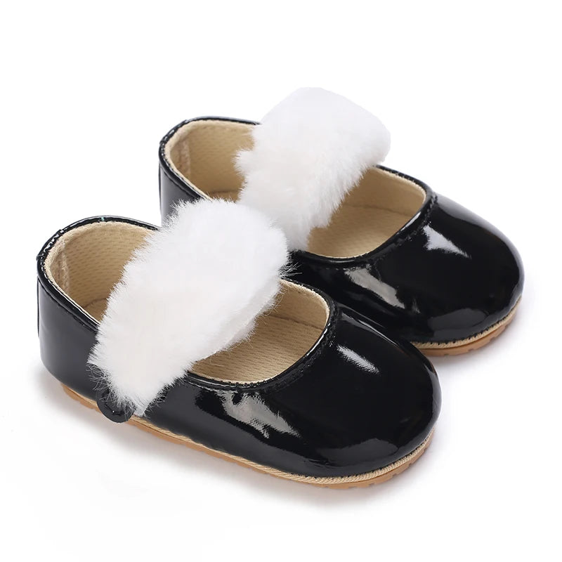 Cute White Lace Baby Girl Princess shoes  Baby Moccasins Moccs Shoes Bow Fringe Rubber Soled Non-slip Footwear Crib Shoes