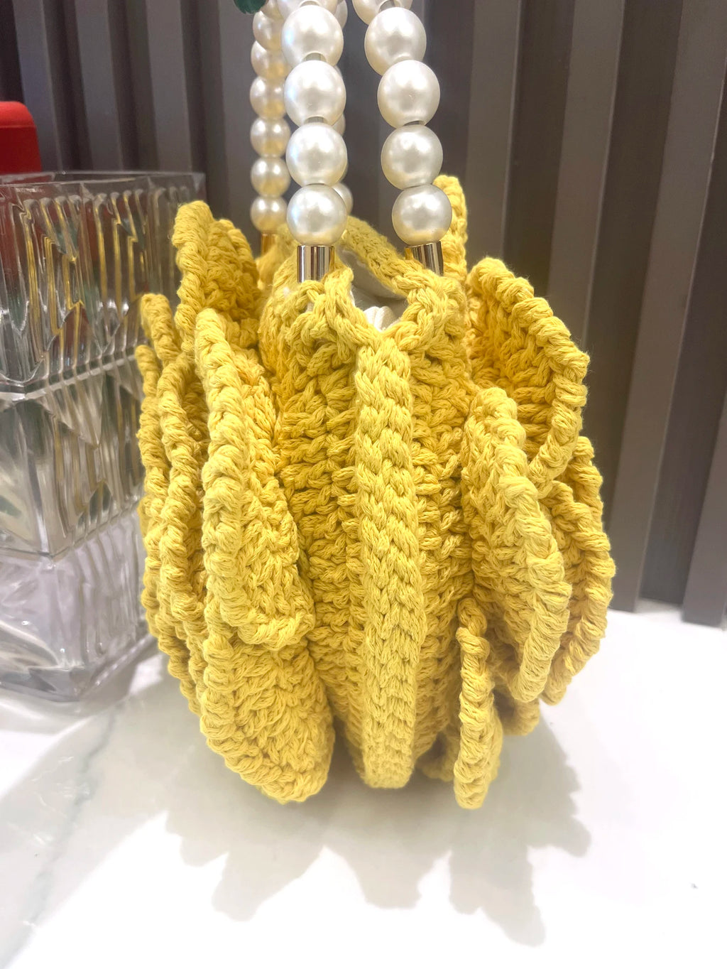 handmade Crochet flower shape Evening clutch Bag Purses and handbag luxury Designer banquet bag Women's bag