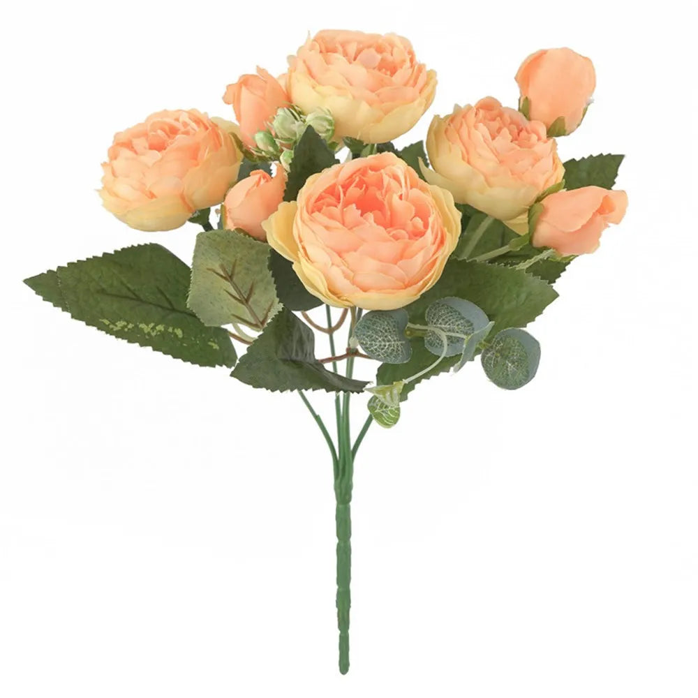 1PC 30CM Fake Roses Silk Peony Artificial Flowers Cheap New Year's Christmas Decorations Vase Home Wedding Bridal Bouquet Indoor