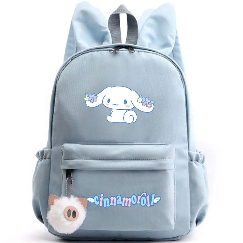 Cinnamoroll School Bags Backpack for Girl Boy Student Teenager Rucksack Women Casual Travel Rabbit Ears Mochila