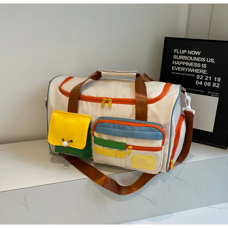 Travel Bag, Duffel Bag Cosmetics Bag, Professional Fitness Bag, Yoga Swimming Training Backpack, Satchel Shoulder Crossbody Tote Bag, Suitable for Men and Women