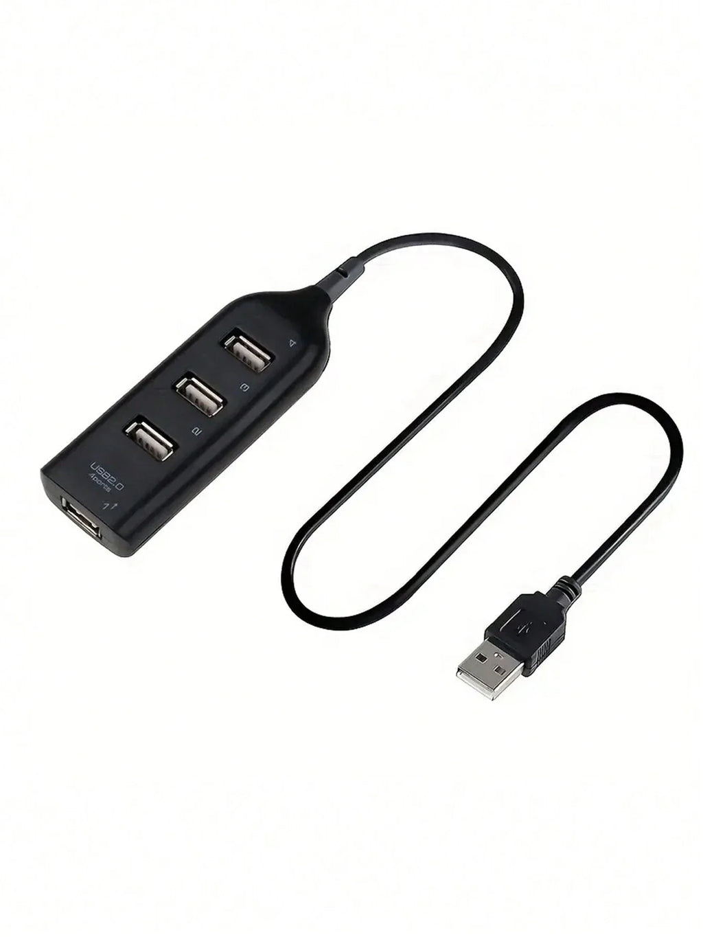 1pc White USB 4-Port Hub Expander Computer Accessory