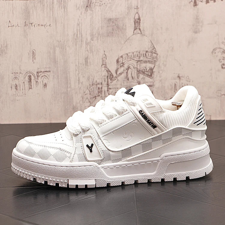 2025 New Men Outdoor Flat Classic Blue Sports Shoes Lace Up Skateboard Board Shoe Walking White Leisure Running Sneakers