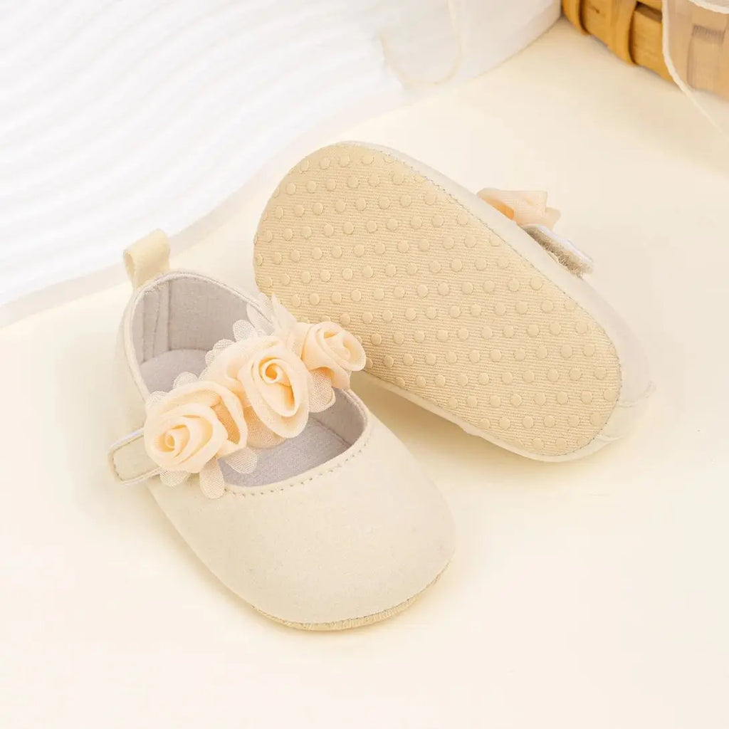 KIDSUN Cotton Sole Anti-slip Baby Shoes Moccasin Cute Flower Princess Girls Shoes Newborn Toddler First Walker Crib Shoes 0-18m