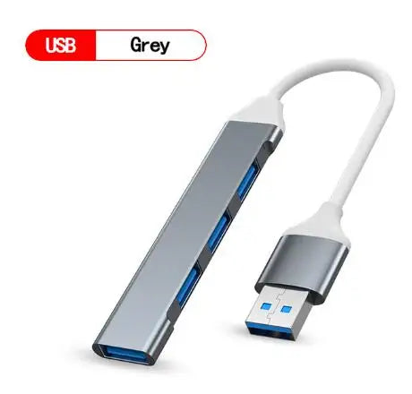 New USB 3.0 Hub 4 Port USB Hub High Speed Type C Splitter 5Gbps For PC Computer Accessories Multiport HUB 4 USB 3.0 2.0 Ports