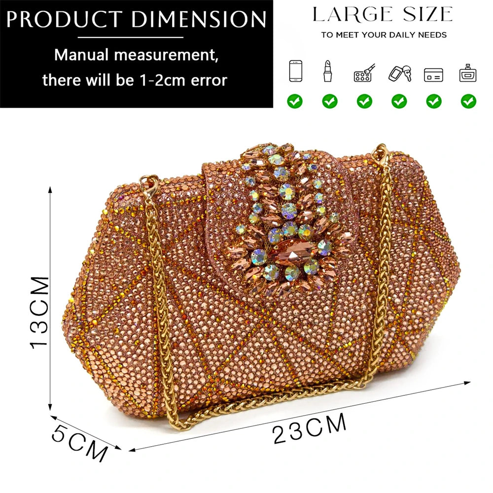 Venus Chan Nigerian Women Heel Party Ladies Italian Design Shoes And Bag Set Decorated with Rhinestone Handbag Wedding Party