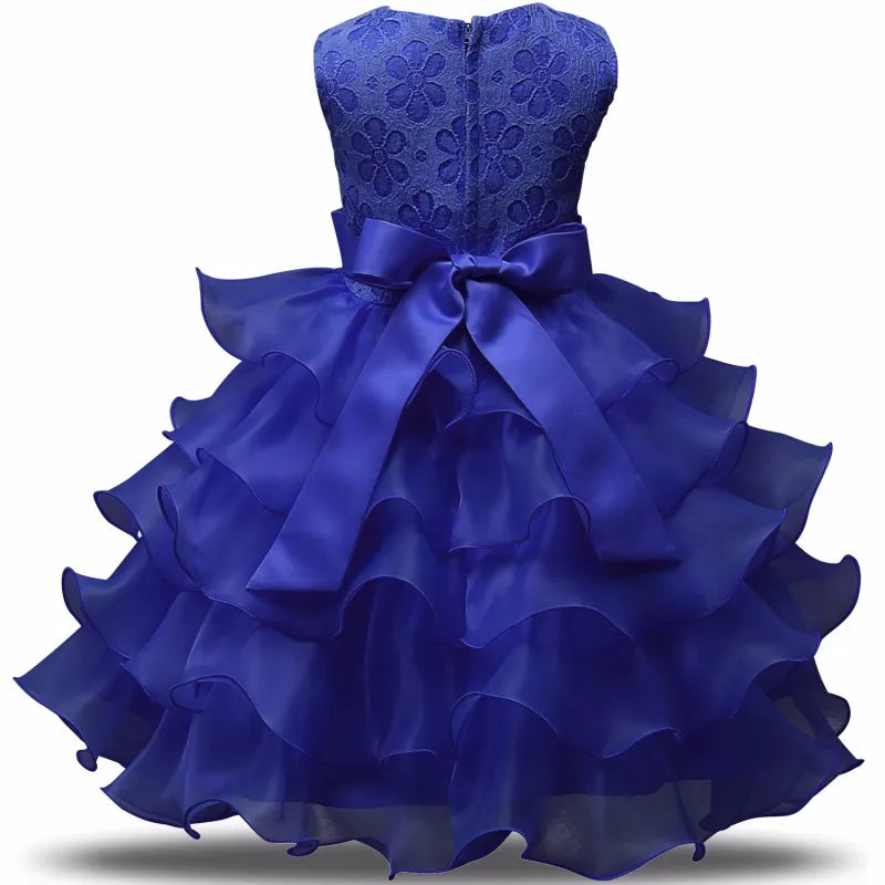 Flower Girl Dress For Wedding Baby Girl 2-8 Years Birthday Outfits Children's Girls First Communion Dresses Girl Kids Party Wear