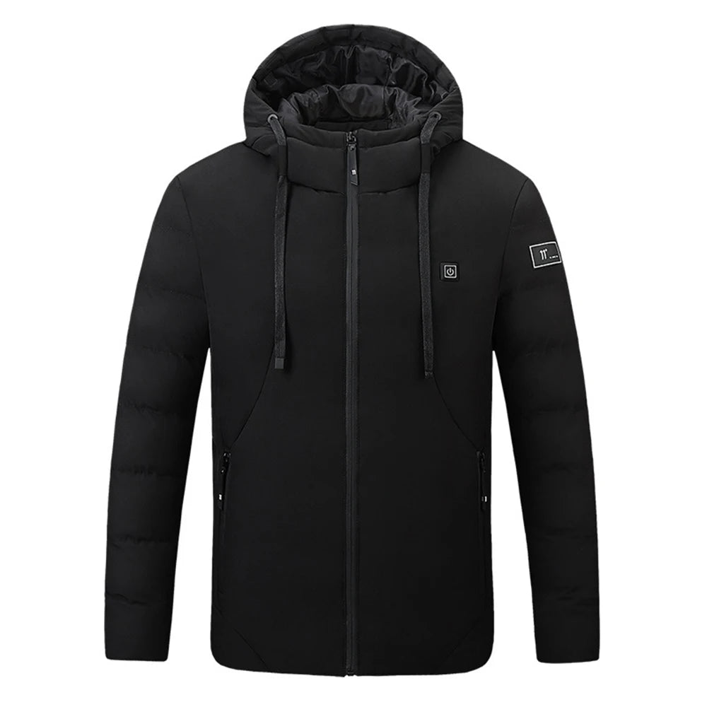 4 Areas Heated Jackets for Men Outdoor Sports Smart USB Charging Heating Outerwear Winter Electric Thermal Warm Cotton Jacket