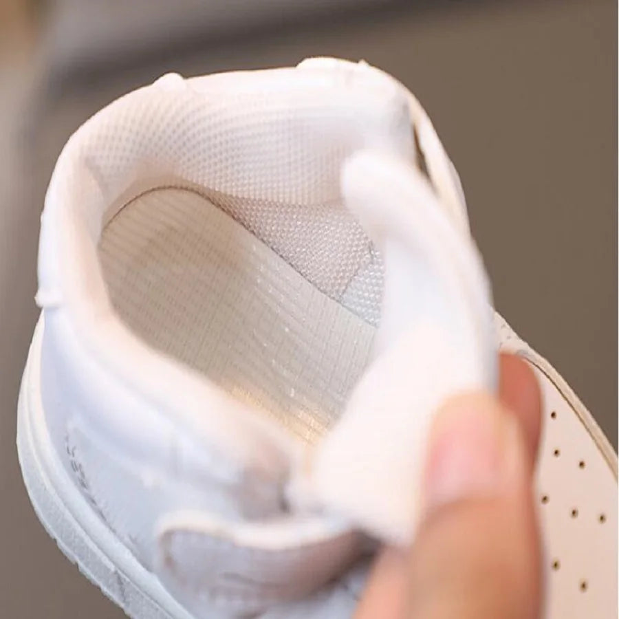 Autumn Winter New Children's Sports Shoes Boys' High Top Board Shoes Girls' Little White Fashion Children's Basketball Shoes