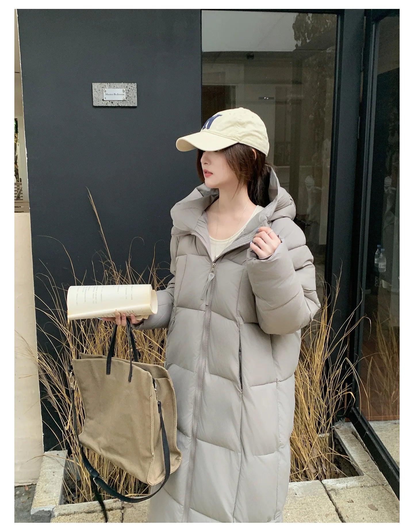 Long Coats Parkas Women Loose Zipper Hooded Jacket Thick Warm Casual Full Sleeve Elegant Spliced Jackets Autumn Winter