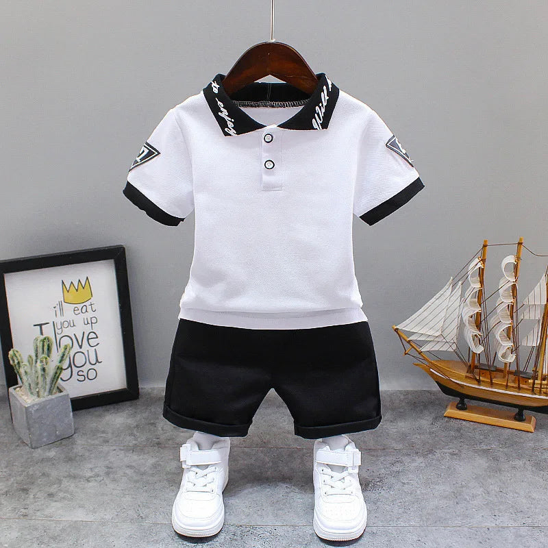 New Baby Boy Clothes Suits Summer Baby Clothes Set Print Dinosaur T-shirts+Pant 2pcs/Suit Infant Outfits Kids Girls Clothes Sets