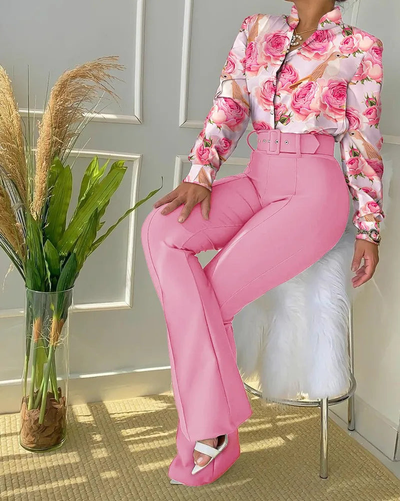 Fashion Womens Suits with Belt