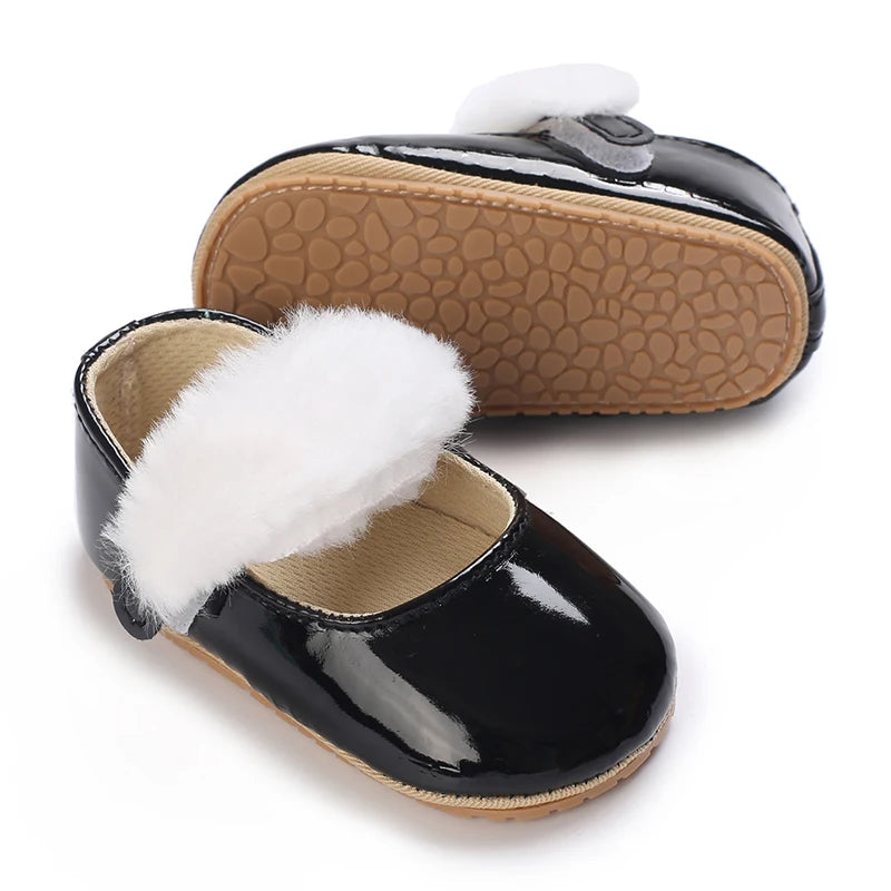 Cute White Lace Baby Girl Princess shoes  Baby Moccasins Moccs Shoes Bow Fringe Rubber Soled Non-slip Footwear Crib Shoes