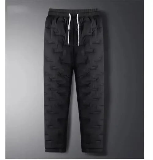2025 Winter Warm Pants Men's Thicken Dowm Cotton Pants Outdoor Casual Joggers Pants Windproof Waterproof Thermal Trousers Male