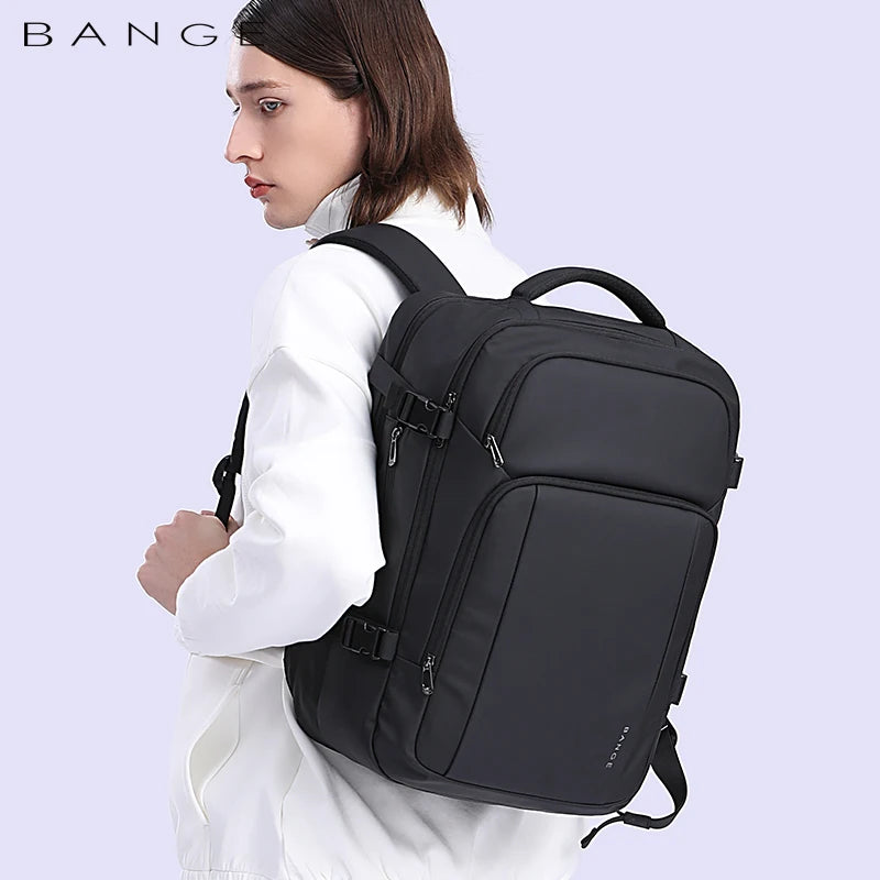 BANGE New Design Large Capacity Oxford Men 15.6 inch Laptop Backpack Softback Business Waterproof Backpacks with USB Charing
