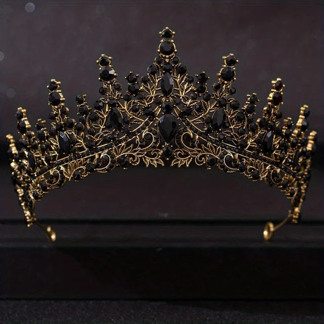 Baroque Crystal Tiaras And Crowns For Women Bride Rhinestone Prom Diadem Bridal Wedding Hair Accessories Jewelry Crown Tiara