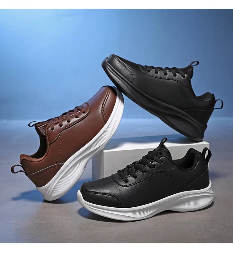 Women Men Shoes 2024 Autumn PU Leather Men's Sneakers Non-slip Casual Footwear Trainer Men Tenis Masculino Zapatillas Hombre