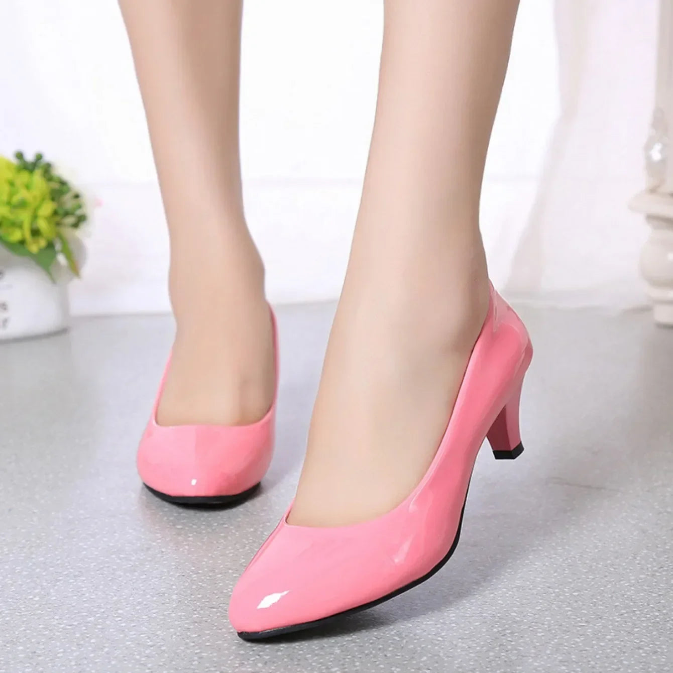 New Women High Heels Nude Shallow Mouth Pumps Fashion Shoes Office Work Party Shoes Ladies Wedding Shoes Solid Color Heels Women