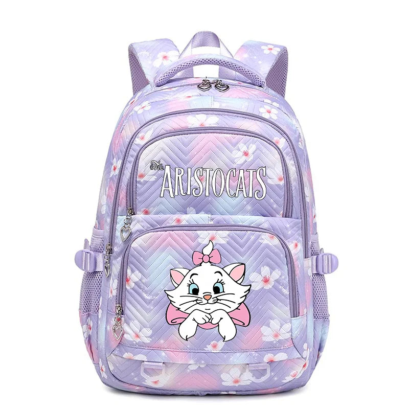 Disney The Aristocats Marie Waterproof Women Backpack Female Travel Bag Backpacks Schoolbag for Teenage Girls Bookbag Mochila