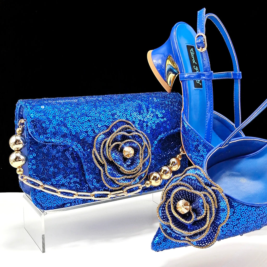 Elegant Handbags and Medium Heel shoes