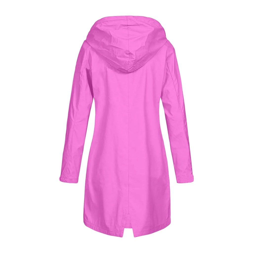 2025 New Long-sleeved Raincoat Zipper Women's Jacket Outdoor Hooded Mountaineering Jacket Waterproof and Windproof Coats