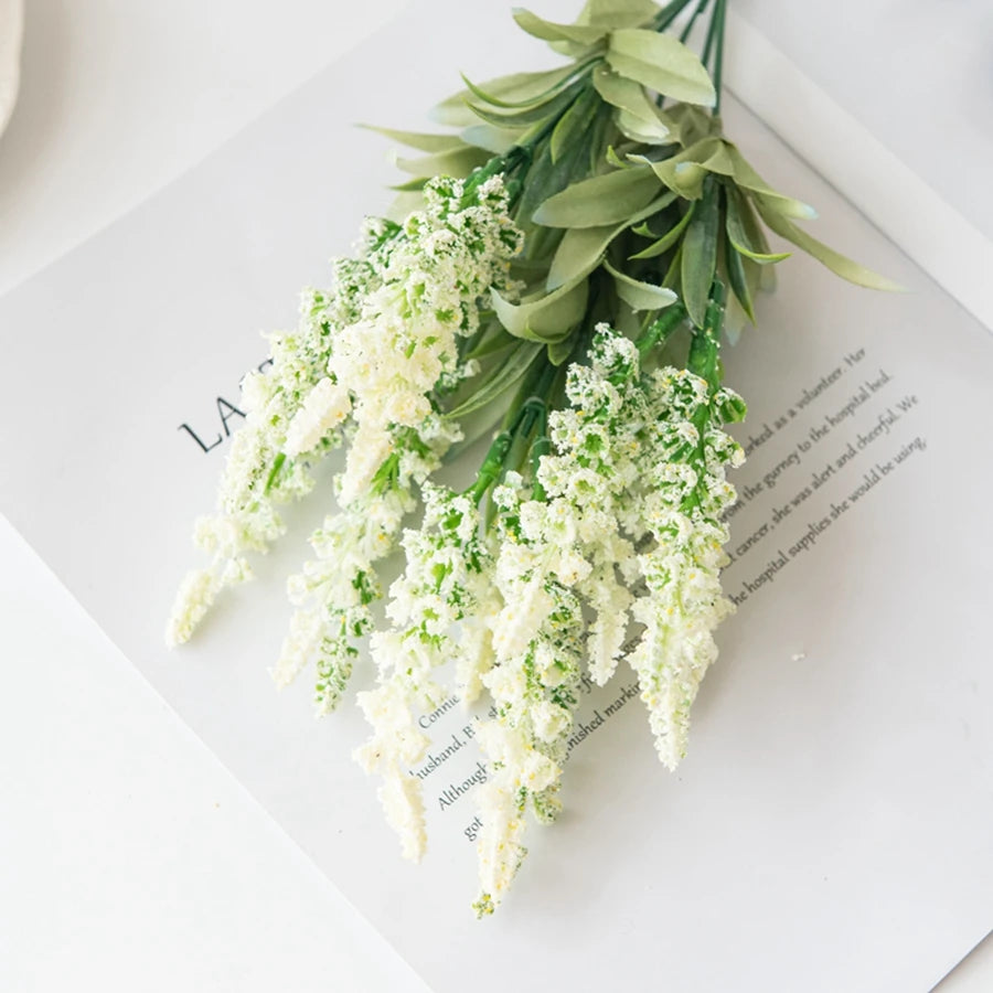 Artificial Lavender Foam Flower Family Room Vase Christmas Wedding Bouquet Garden Rose Arch Decoration Scrapbooking Accessories