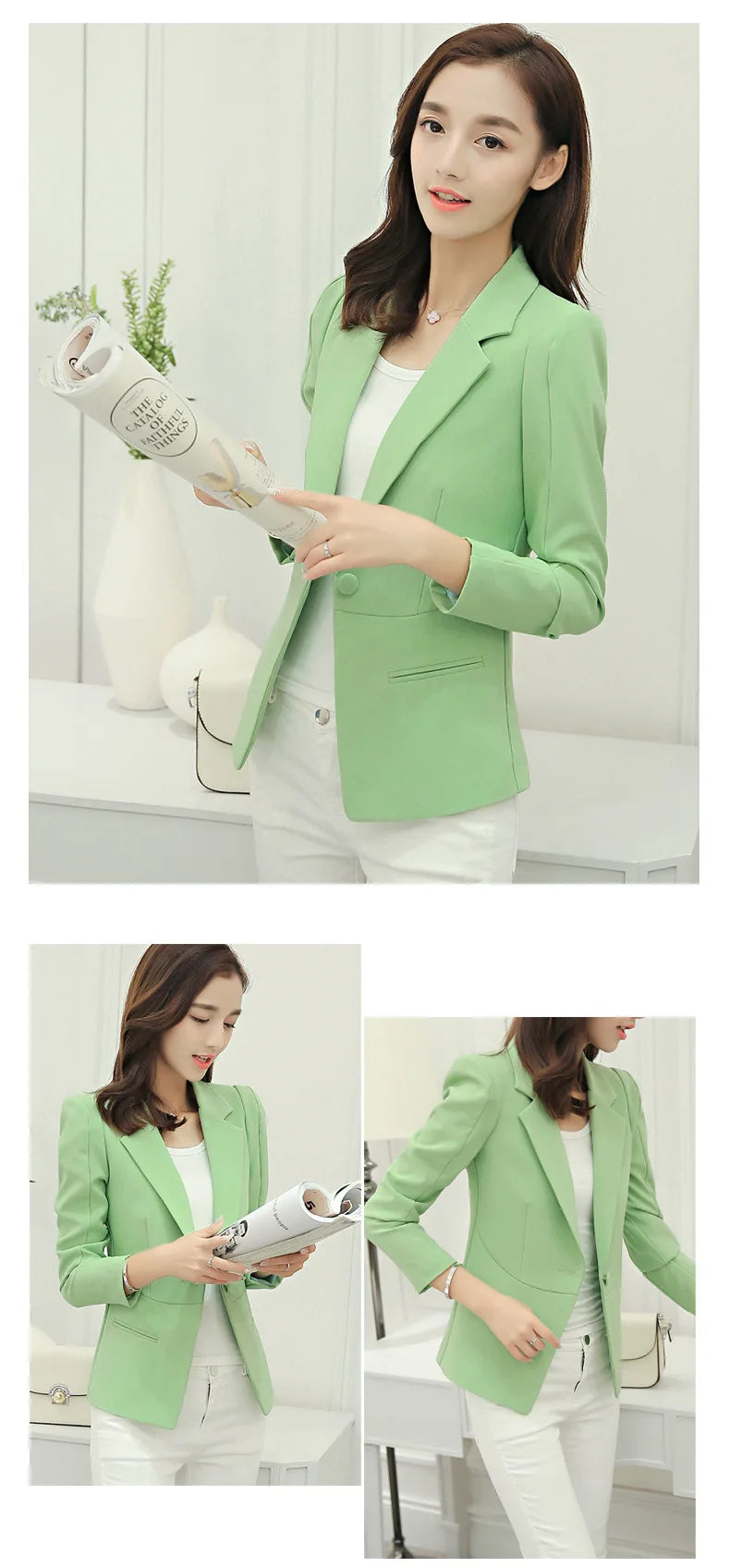 Casual Slim Blazers Jack Jacket Office