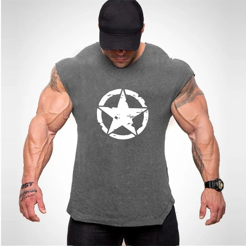 Gym Shirt Mens Bodybuilding Tank Top Mesh Fitness Sleeveless Vest Summer Casual Workout Singlets Undershirt Muscle Clothing