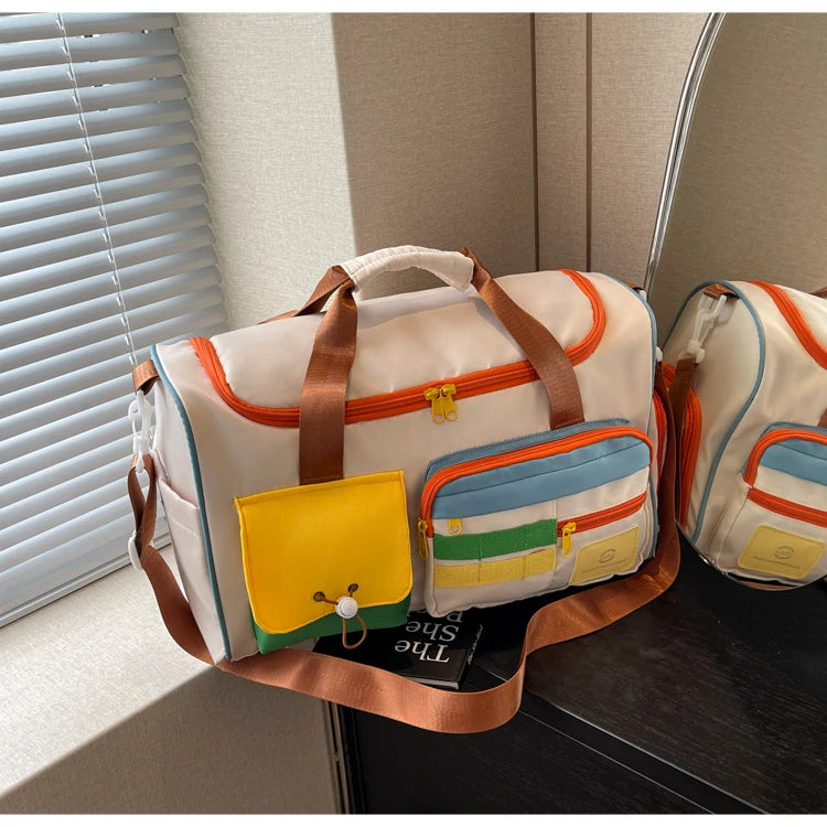 Travel Bag, Duffel Bag Cosmetics Bag, Professional Fitness Bag, Yoga Swimming Training Backpack, Satchel Shoulder Crossbody Tote Bag, Suitable for Men and Women